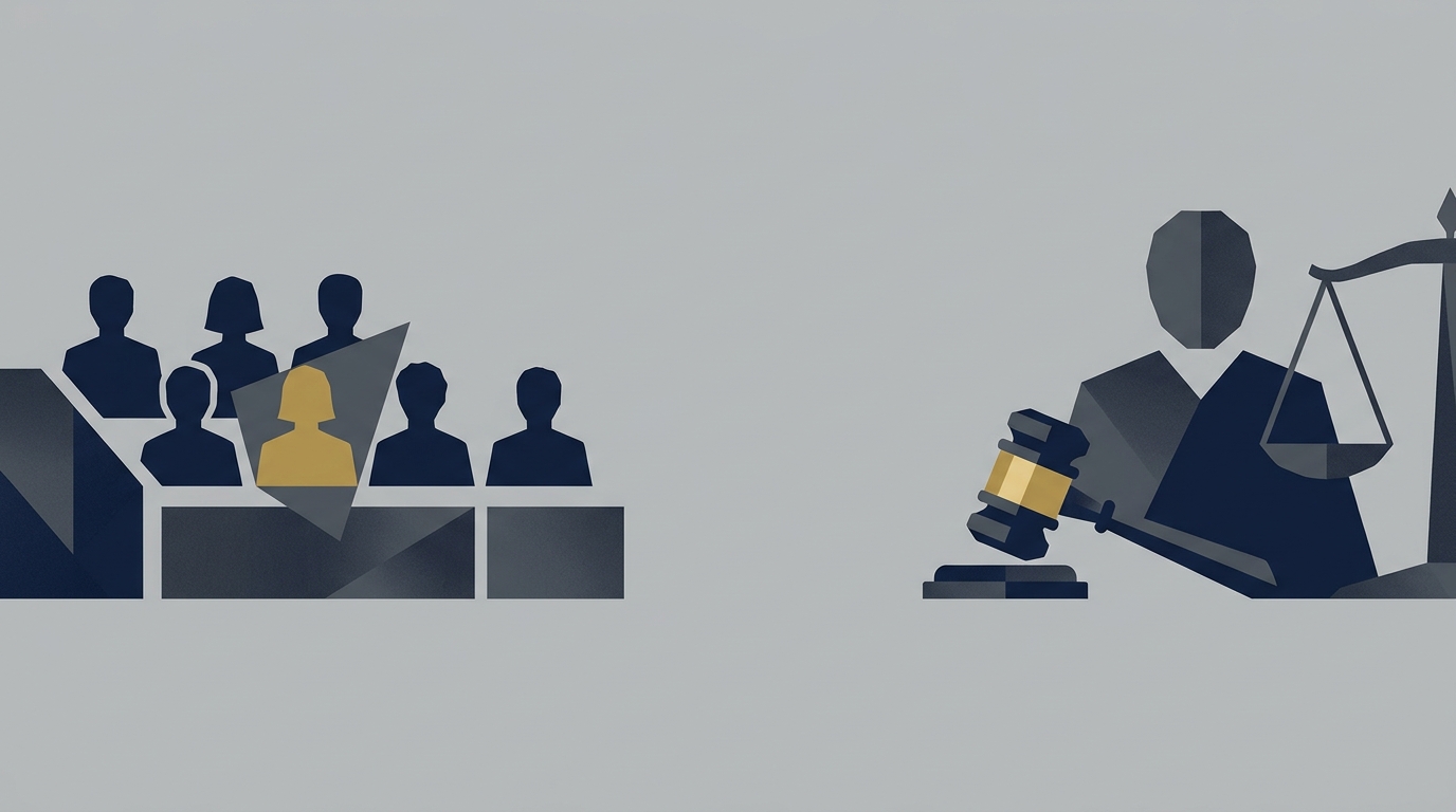 Editorial illustration for the article: Batson Challenges in Modern Jury Selection: Best Practices for Criminal Defense Attorneys